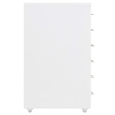 MOBILNA SZAFKA KARTOTEKOWA BIAŁA 28X41X69CM METALOWA