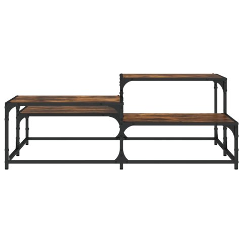STOLIK KAWOWY PRZYDYMIONY DĄB 107X107X40CM