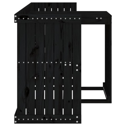 ZESTAW MEBLI BALKONOWYCH Z 2 SIEDZISKAMI CZARNY SOSNOWY