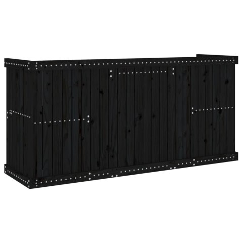 ZESTAW MEBLI BALKONOWYCH Z 2 SIEDZISKAMI CZARNY SOSNOWY