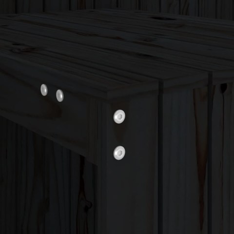 ZESTAW MEBLI BALKONOWYCH Z 2 SIEDZISKAMI CZARNY SOSNOWY