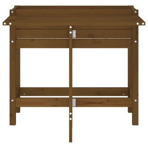 DONICA OGRODOWA ZE SKŁADANYM BLATEM MIODOWA DREWNO SOSNOWE