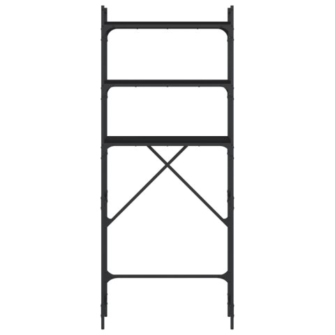 REGAŁ NAD PRALKĘ CZARNY 67X25X163CM