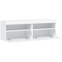 ŚCIENNE SZAFKI TV Z LED 2 SZT. BIAŁE 60X30X40CM