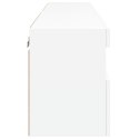 ŚCIENNE SZAFKI TV Z LED 2 SZT. BIAŁE 60X30X40CM