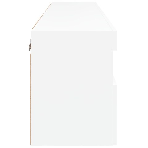 ŚCIENNE SZAFKI TV Z LED 2 SZT. BIAŁE 60X30X40CM