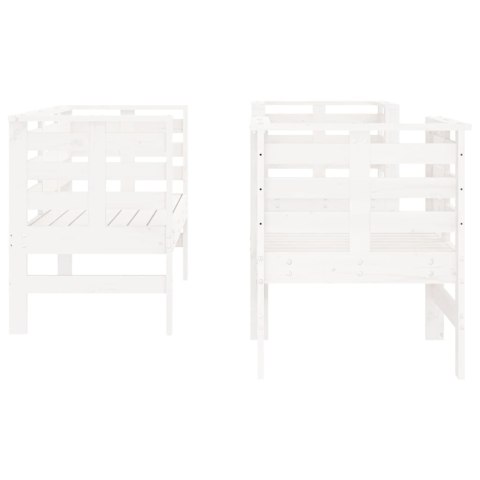 3-CZ. ZESTAW MEBLI OGRODOWYCH BIAŁY LITE DREWNO SOSNOWE