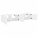 ŚCIENNE SZAFKI TV Z LED 2 SZT. BIAŁE 80X35X31CM