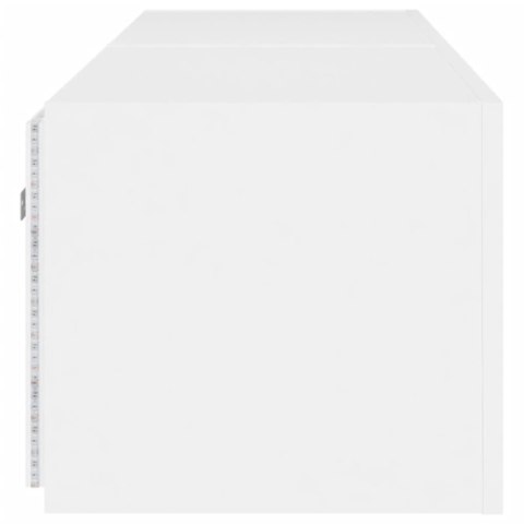 ŚCIENNE SZAFKI TV Z LED 2 SZT. BIAŁE 80X35X31CM