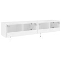ŚCIENNE SZAFKI TV Z LED 2 SZT. BIAŁE 80X35X31CM