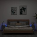 ŚCIENNE SZAFKI TV Z LED, 2 SZT., CZARNE, 30,5X35X30 CM