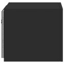 ŚCIENNE SZAFKI TV Z LED, 2 SZT., CZARNE, 30,5X35X30 CM