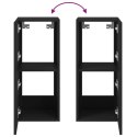 ŚCIENNA SZAFKA TV Z LED CZARNA 30,5X35X70CM