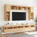 ŚCIENNA SZAFKA TV Z LED DĄB SONOMA 60X30X40CM