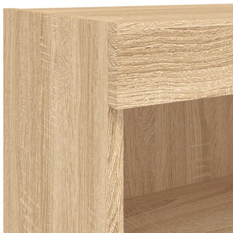 ŚCIENNA SZAFKA TV Z LED DĄB SONOMA 60X30X40CM
