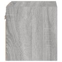 ŚCIENNA SZAFKA TV Z LED SZARY DĄB SONOMA 30X28,5X30CM