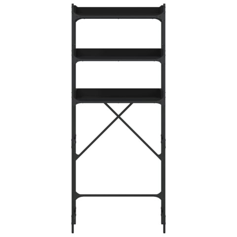 REGAŁ NAD PRALKĘ CZARNY 67X25X163CM