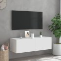 ŚCIENNA SZAFKA TV Z LED BIAŁA 100X35X31CM