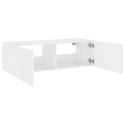 ŚCIENNA SZAFKA TV Z LED BIAŁA 100X35X31CM