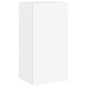 ŚCIENNA SZAFKA TV Z LED, BIAŁA, 40,5X35X80 CM