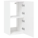 ŚCIENNA SZAFKA TV Z LED, BIAŁA, 40,5X35X80 CM
