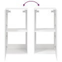 ŚCIENNA SZAFKA TV Z LED, BIAŁA, 40,5X35X80 CM