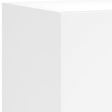 ŚCIENNA SZAFKA TV Z LED, BIAŁA, 80X35X31 CM