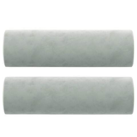 3-OSOBOWA SOFA Z PODUSZKAMI JASNOSZARA 180CM AKSAMIT