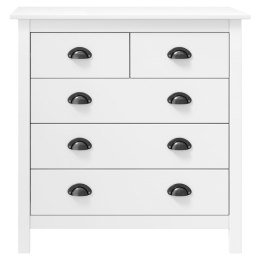 KOMODA LL BIAŁA 79X40X80CM LITE DREWNO SOSNOWE