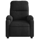 ROZKŁADANY FOTEL ELEKTRYCZNY MASUJĄCY CZARNY MIKROFIBRA