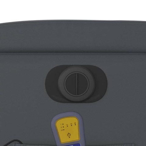 ROZKŁADANY FOTEL MASUJĄCY ELEKTRYCZNY SZARY SZTUCZNA SKÓRA