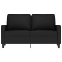 SOFA 2-OSOBOWA CZARNA 120CM TAPICEROWANA AKSAMITEM
