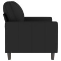 SOFA 2-OSOBOWA CZARNA 120CM TAPICEROWANA AKSAMITEM