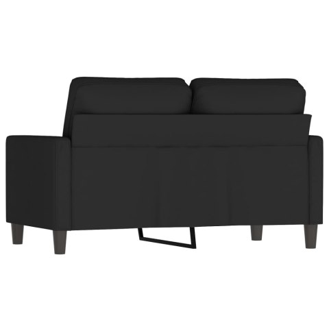 SOFA 2-OSOBOWA CZARNA 120CM TAPICEROWANA AKSAMITEM