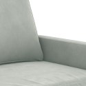 SOFA 2-OSOBOWA JASNOSZARA 120CM TAPICEROWANA AKSAMITEM