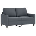 SOFA 2-OSOBOWA CIEMNOSZARY 120CM TAPICEROWANA AKSAMITEM