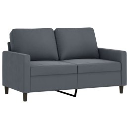 SOFA 2-OSOBOWA CIEMNOSZARY 120CM TAPICEROWANA AKSAMITEM