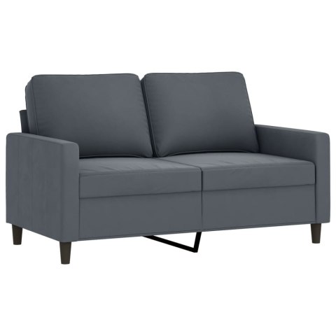 SOFA 2-OSOBOWA CIEMNOSZARY 120CM TAPICEROWANA AKSAMITEM