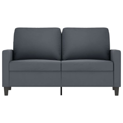 SOFA 2-OSOBOWA CIEMNOSZARY 120CM TAPICEROWANA AKSAMITEM