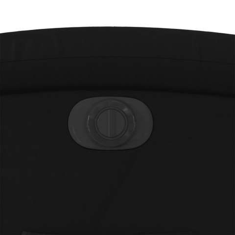 ELEKTRYCZNY FOTEL ROZKŁADANY CZARNY OBITY SZTUCZNĄ SKÓRĄ