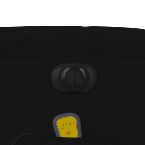 ROZKŁADANY FOTEL MASUJĄCY ELEKTRYCZNY CZARNY TKANINA