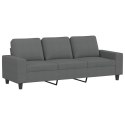 3-OSOBOWA SOFA Z PODNÓŻKIEM CIEMNOSZARY 180CM TKANINĄ