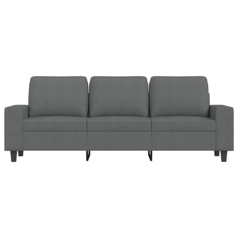 3-OSOBOWA SOFA Z PODNÓŻKIEM CIEMNOSZARY 180CM TKANINĄ