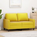 SOFA 2-OSOBOWA ŻÓŁTA 120CM TAPICEROWANA AKSAMITEM