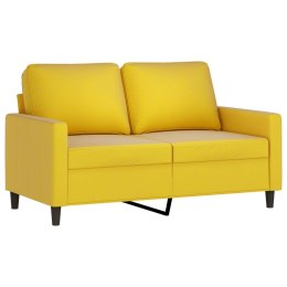 SOFA 2-OSOBOWA ŻÓŁTA 120CM TAPICEROWANA AKSAMITEM