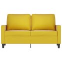 SOFA 2-OSOBOWA ŻÓŁTA 120CM TAPICEROWANA AKSAMITEM
