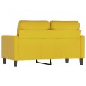 SOFA 2-OSOBOWA ŻÓŁTA 120CM TAPICEROWANA AKSAMITEM