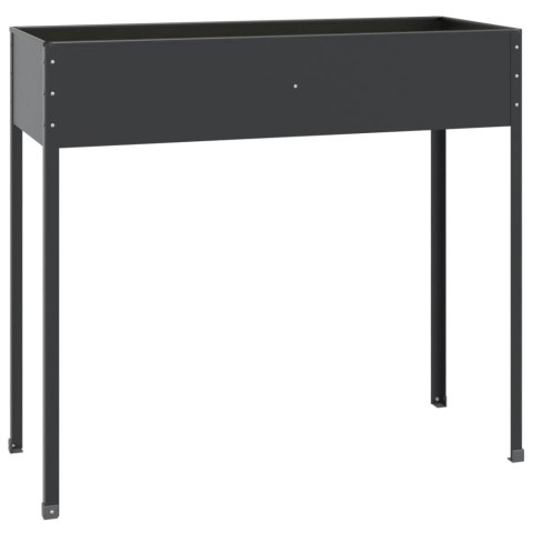 DONICA OGRODOWA ANTRACYTOWA 100,5X40,5X90CM STAL