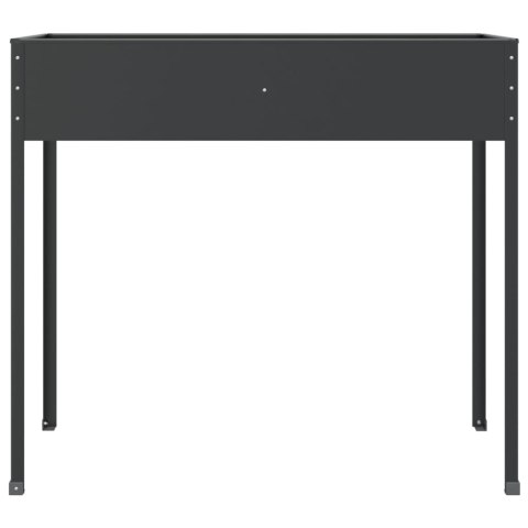 DONICE OGRODOWE 2 SZT. ANTRACYTOWE STAL GALWANIZOWANA