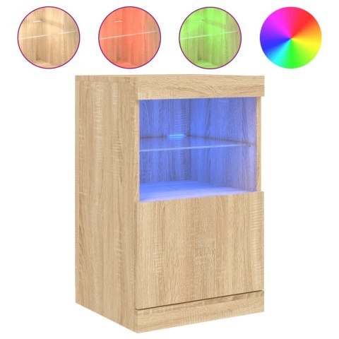 SZAFKA Z OŚWIETLENIEM LED DĄB SONOMA 41X37X67CM